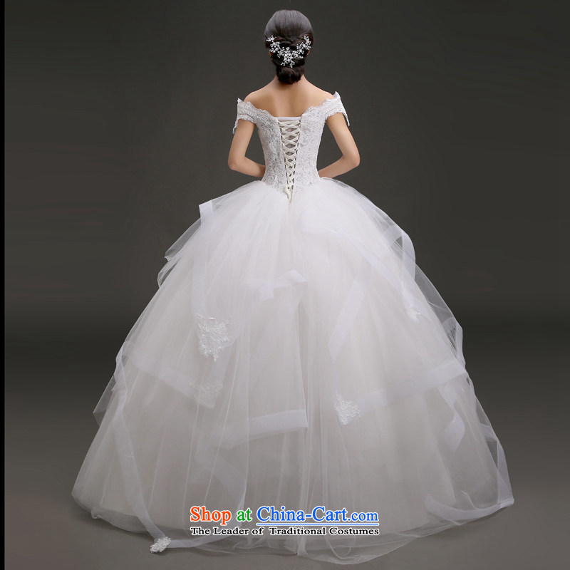 The word Yi Ho shoulder wedding dresses 2015 autumn and winter, new marriages Korean lace thin snap to Sau San video bon bon skirt winter wedding white , within a week after the shipment S waistline 1.9 feet, yards, Yi (LANYI) , , , shopping on the Intern