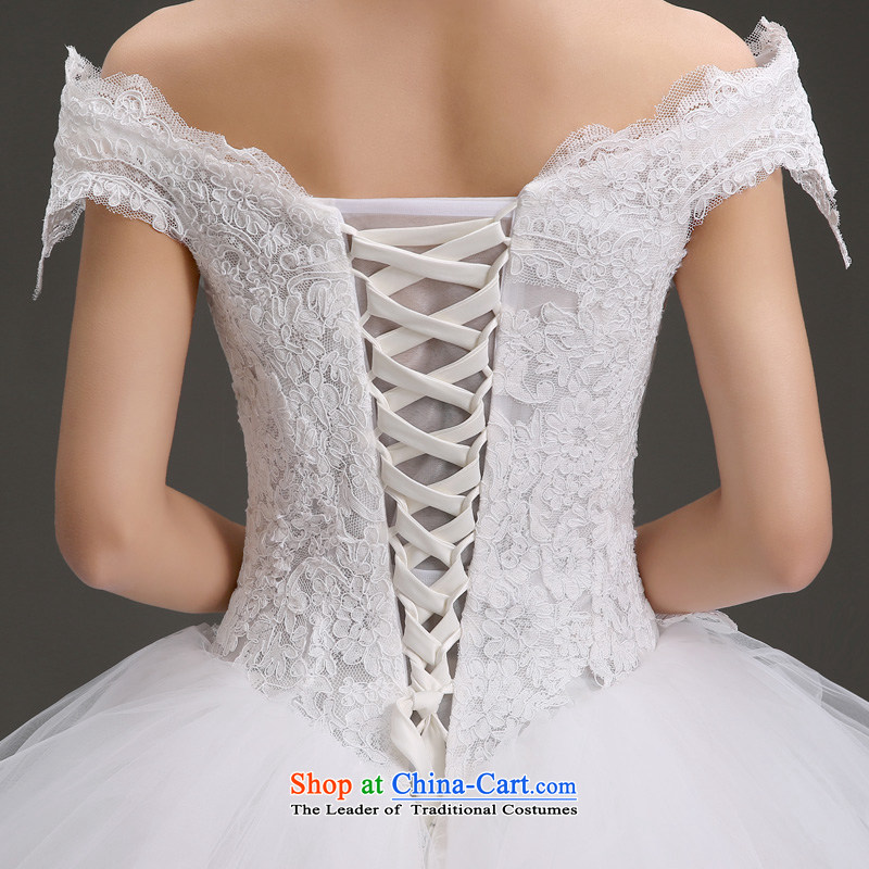 The word Yi Ho shoulder wedding dresses 2015 autumn and winter, new marriages Korean lace thin snap to Sau San video bon bon skirt winter wedding white , within a week after the shipment S waistline 1.9 feet, yards, Yi (LANYI) , , , shopping on the Intern