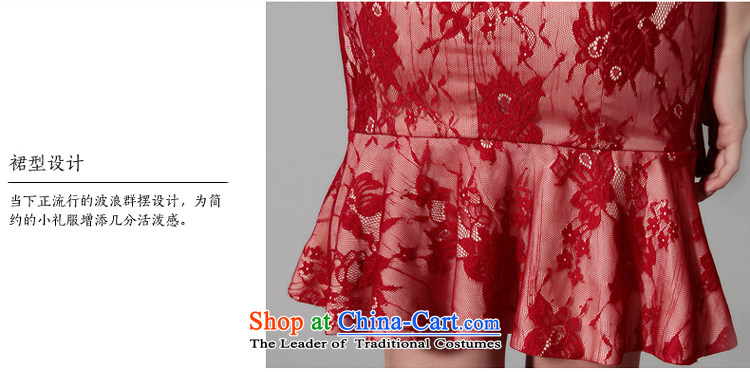 A lifetime of 2015 new wine red, Wedding Dress in autumn Korean Sau San cuff lace banquet evening dresses dresses 40221204 wine red 155/80A 30 days pre-sale picture, prices, brand platters! The elections are supplied in the national character of distribution, so action, buy now enjoy more preferential! As soon as possible.
