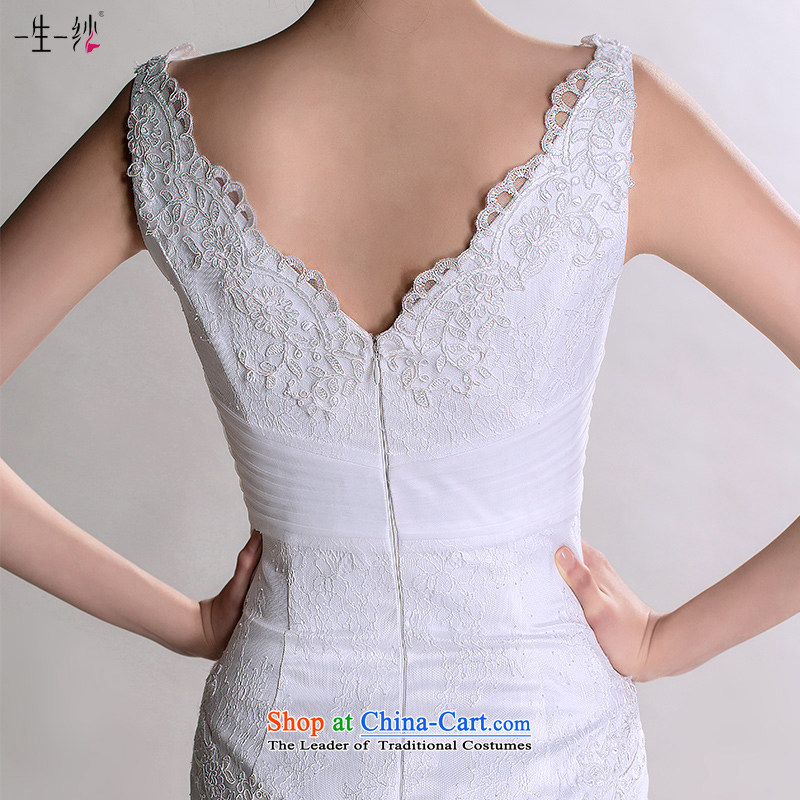 Chen Xi fell in love with the same ultra-template shoulders crowsfoot wedding tail 2015 new bride wedding dress autumn 402501289  30 Day White 155/82A pre-sale, a Lifetime yarn , , , shopping on the Internet