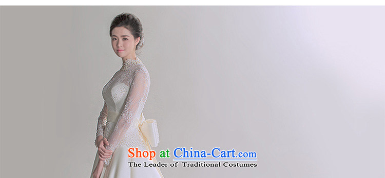 A new autumn 2015 yarn Antique Lace high collar long-sleeved luxurious Long Tail Sau San advanced customization wedding 401501263 30 Day White 165/88A pre-sale picture, prices, brand platters! The elections are supplied in the national character of distribution, so action, buy now enjoy more preferential! As soon as possible.