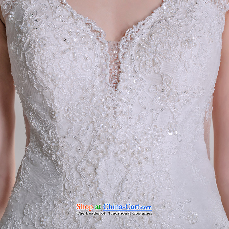 A lifetime of 2015 New lace shoulders V-neck and chest and sexy beauty crowsfoot luxury advanced customization wedding 401501210 30 Day White 165/88A pre-sale, a Lifetime yarn , , , shopping on the Internet