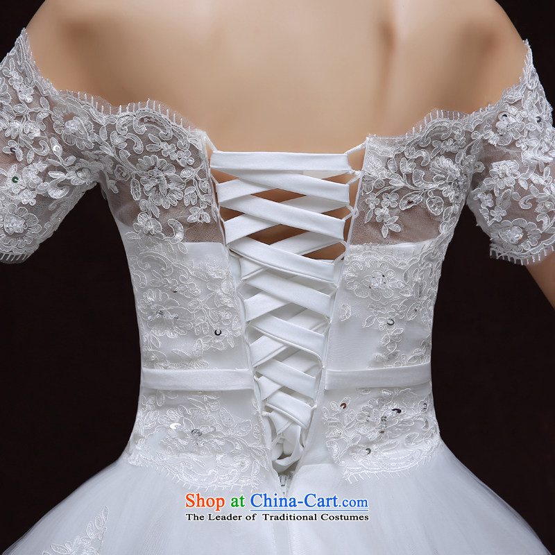 Rain-sang yi 2015 new bride wedding dresses retro lace straps to align the Korean word sweet minimalist shoulder wedding HS895 White M rain-sang Yi shopping on the Internet has been pressed.