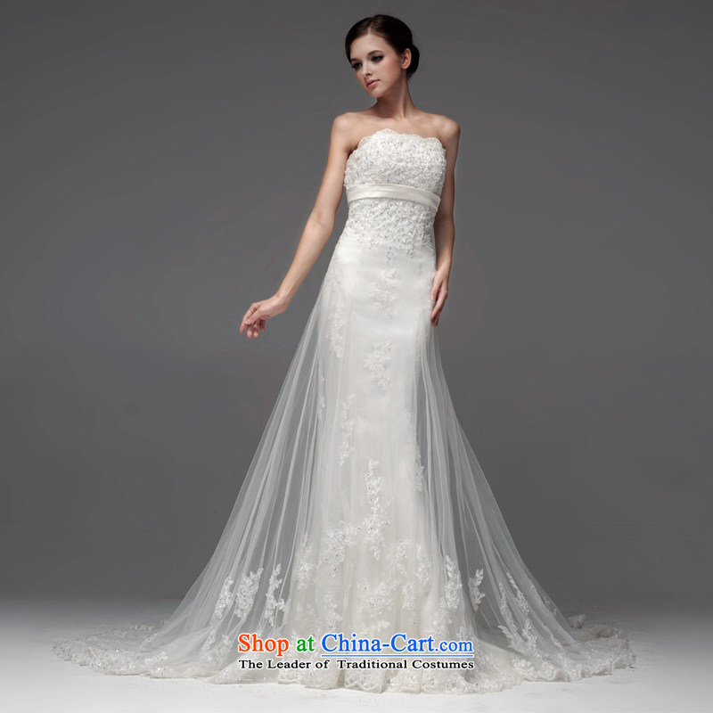 A lifetime of wedding dresses? 2015 new Korean wiping the chest wedding foutune crowsfoot lace?white?160_84A NW0702 wedding day 30 pre-sale