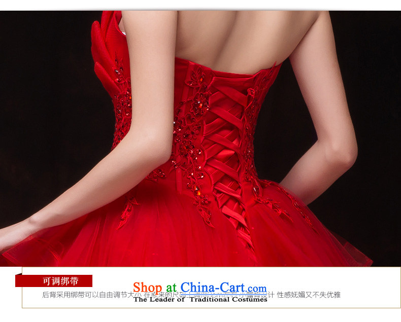 Wedding dresses new 2015 Autumn red wedding dress female Korean wiping the chest straps lace diamond stylish Korean version thin white tail to align the red red wedding pictures M, prices, brand platters! The elections are supplied in the national character of distribution, so action, buy now enjoy more preferential! As soon as possible.