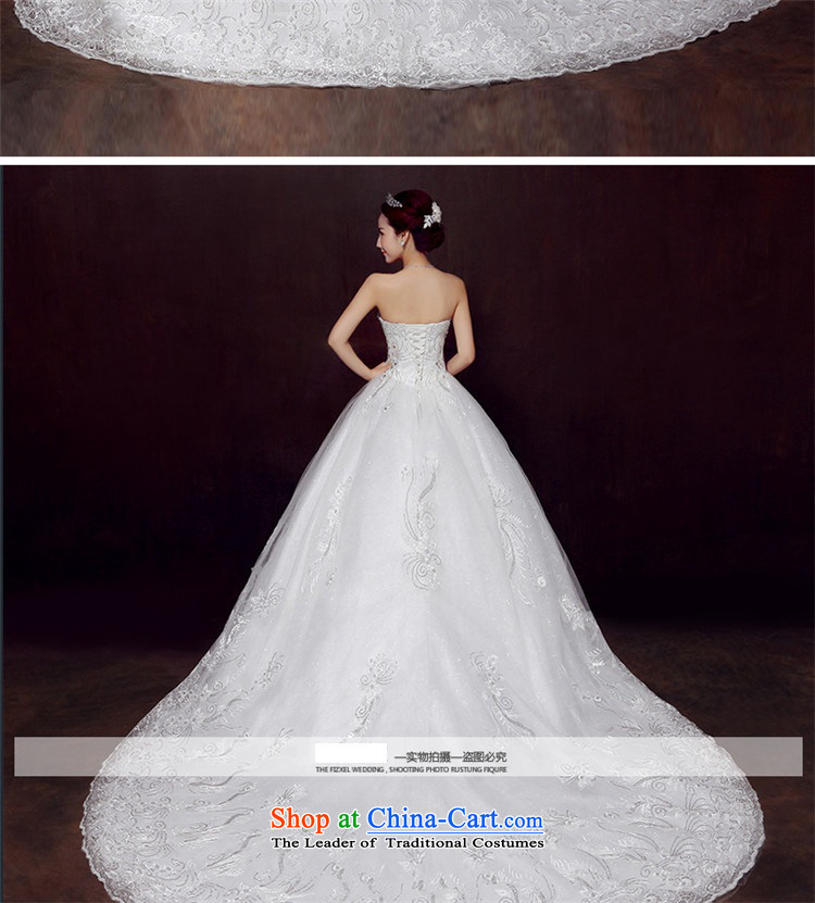 The spring and summer of 2015 New HANNIZI stylish bride lace wiping the chest long tail, white wedding White M pictures, prices, brand platters! The elections are supplied in the national character of distribution, so action, buy now enjoy more preferential! As soon as possible.