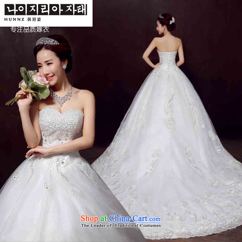 The spring and summer of 2015 New HANNIZI stylish bride lace wiping the chest long tail, white wedding White M Won, Gigi Lai (hannizi) , , , shopping on the Internet
