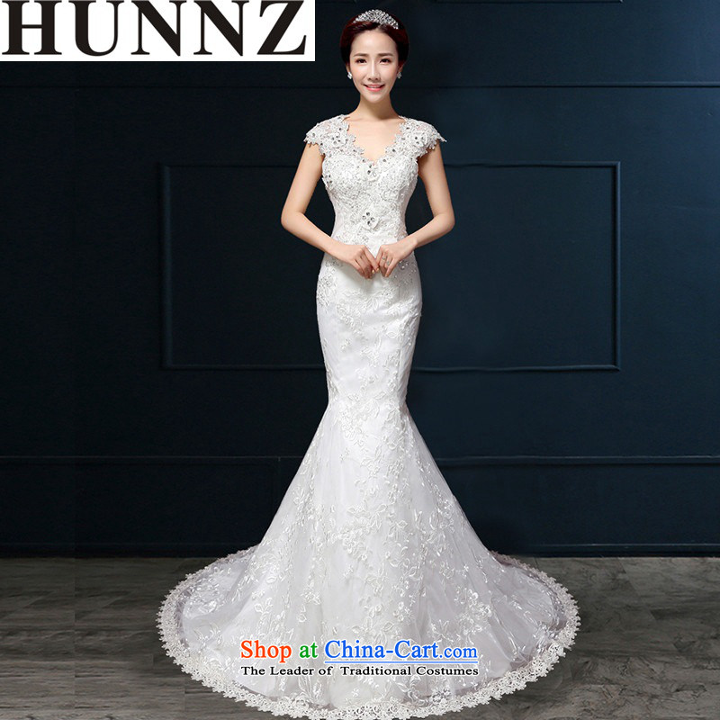 The new 2015 HUNNZ spring and summer large stylish and simple crowsfoot elegant lace Foutune of marriages wedding white XL,HUNNZ,,, shopping on the Internet