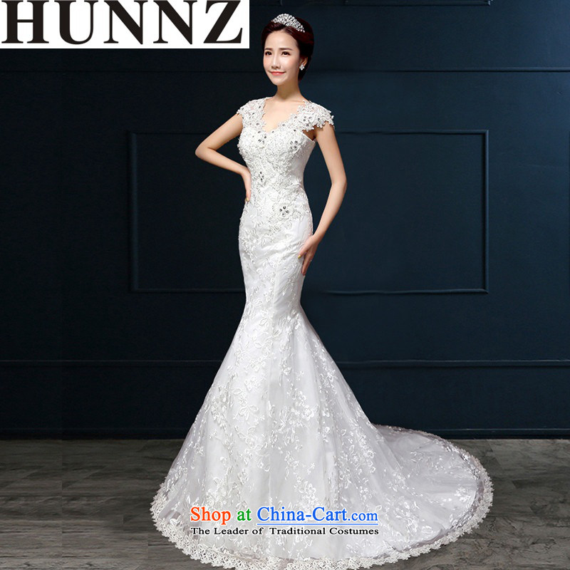 The new 2015 HUNNZ spring and summer large stylish and simple crowsfoot elegant lace Foutune of marriages wedding white XL,HUNNZ,,, shopping on the Internet