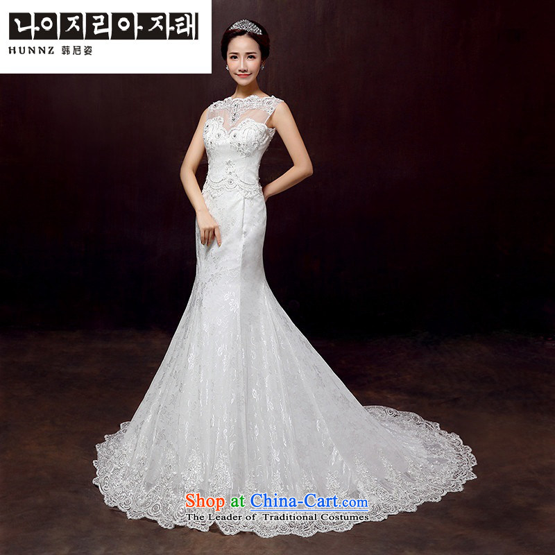 The new 2015 hannizi spring and summer Korean word stylish elegance lace brides shoulder wedding White M Won, Gigi Lai (hannizi) , , , shopping on the Internet