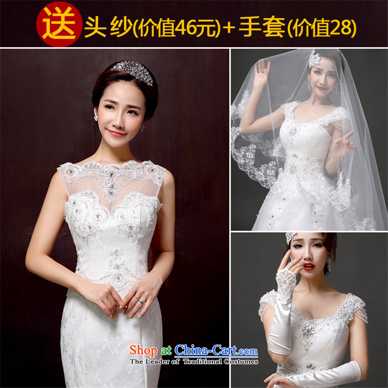 The new 2015 hannizi spring and summer Korean word stylish elegance lace brides shoulder wedding White M Won, Gigi Lai (hannizi) , , , shopping on the Internet