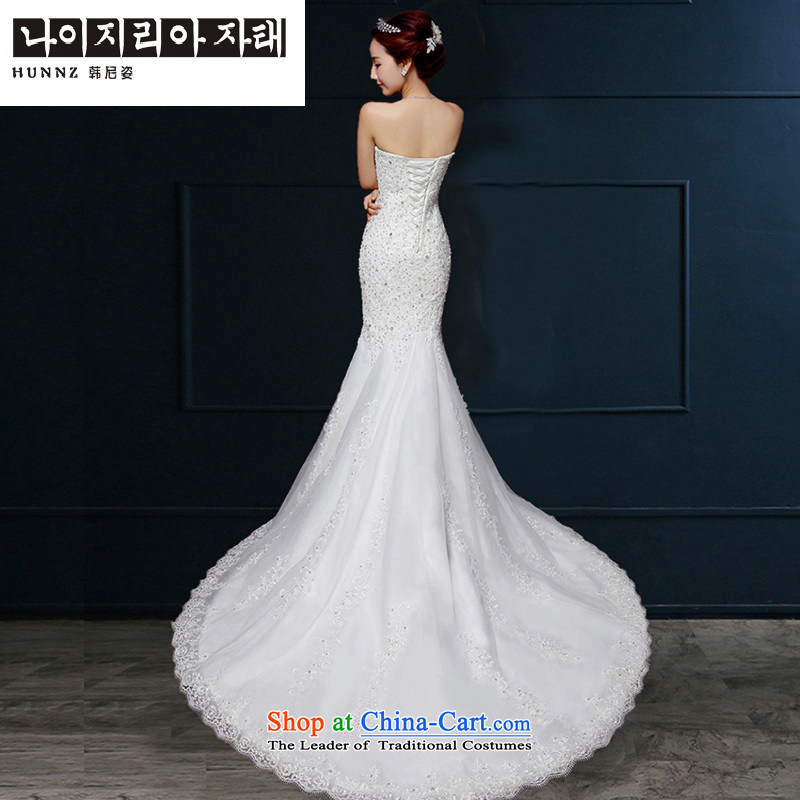 Hannizi       bride wedding white 2015 new spring and summer tail, wipe the chest lace elegant wedding white XXL, won, Gigi Lai (hannizi) , , , shopping on the Internet
