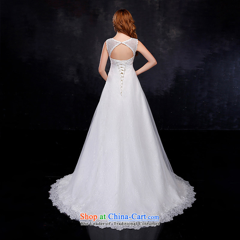 Embroidered is by no means new 2 2015 bride shoulder larger lace marriage trailing white wedding dresses , L, is embroidered bride shopping on the Internet has been pressed.