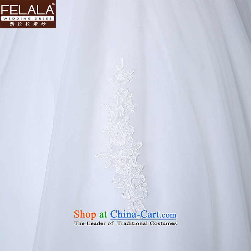 Ferrara wedding day Korean word to align the shoulder white tail lace dress skirt 2015 Summer New S(1 feet) of Ferrara wedding (FELALA) , , , shopping on the Internet