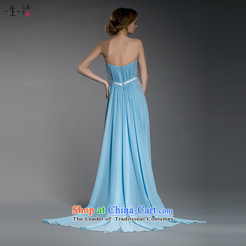 A lifetime of 2015 New Cinderella blue dress with a chest banquet annual lap dress video thin bridesmaid dress 402501404 30 day blue 160/84A pre-sale, a Lifetime yarn , , , shopping on the Internet