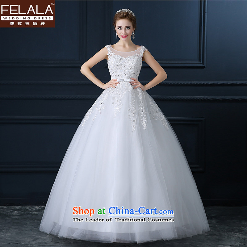 Ferrara wedding dress bride to align the wedding the spring and summer of 2015, the female new larger anointed one chest field shoulder lace marriage shoulders dress?M_2 feet_