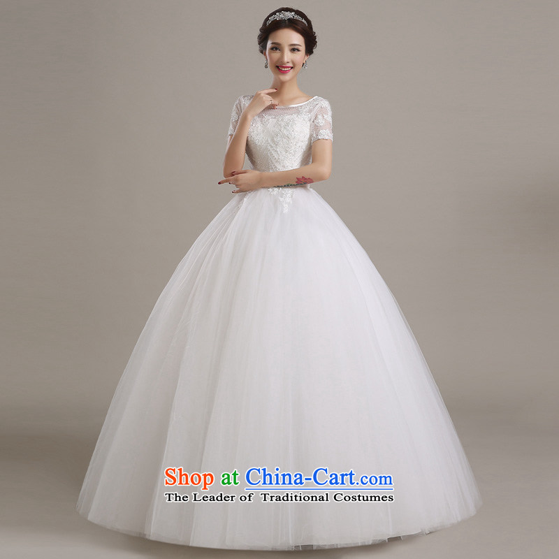 Time Syrian wedding dresses 2015 autumn and winter, Japan and the rok wedding dress new Asian layout to customize your shoulders dual video thin word bride shoulder wedding White M Time Syrian shopping on the Internet has been pressed.
