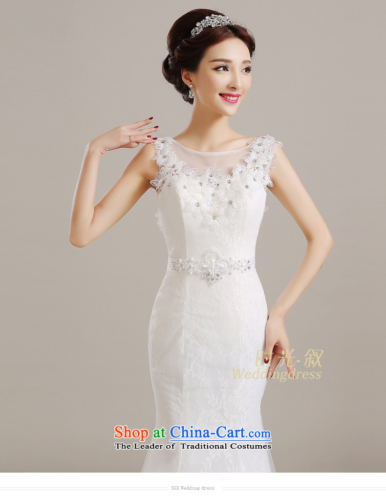 The Syrian Arab Republic and the Republic of Korea time wedding dress bride first field shoulder wedding crowsfoot small trailing Korean Sau San video to align the thin Foutune of autumn and winter White M picture, prices, brand platters! The elections are supplied in the national character of distribution, so action, buy now enjoy more preferential! As soon as possible.