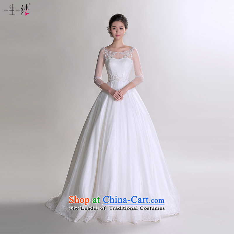 The Bride Wedding 2015 new_ cuff wedding word shoulder tail graphics thin small Korean version of large code?40151058 wedding lace?white strap?165_88A 30 days pre-sale