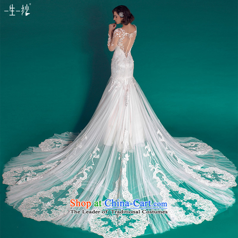 A lifetime of a crowsfoot wedding tail autumn 2015 long-sleeved wedding package shoulder photo building theme wedding 50150007  180/100A white thirtieth day pre-sale, a Lifetime yarn , , , shopping on the Internet