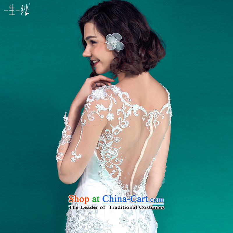 A lifetime of a crowsfoot wedding tail autumn 2015 long-sleeved wedding package shoulder photo building theme wedding 50150007  180/100A white thirtieth day pre-sale, a Lifetime yarn , , , shopping on the Internet
