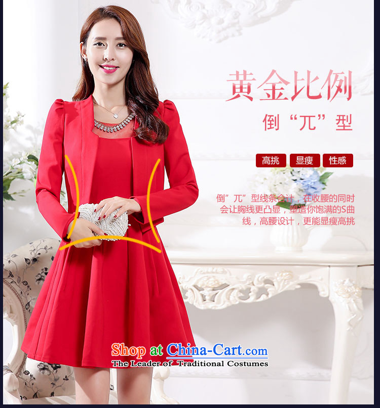According to the bi 2015 Autumn and Winter Female large red with the lift mast marriages bows Night Gown two kits suits skirts pregnant women red XL Photo, prices, brand platters! The elections are supplied in the national character of distribution, so action, buy now enjoy more preferential! As soon as possible.