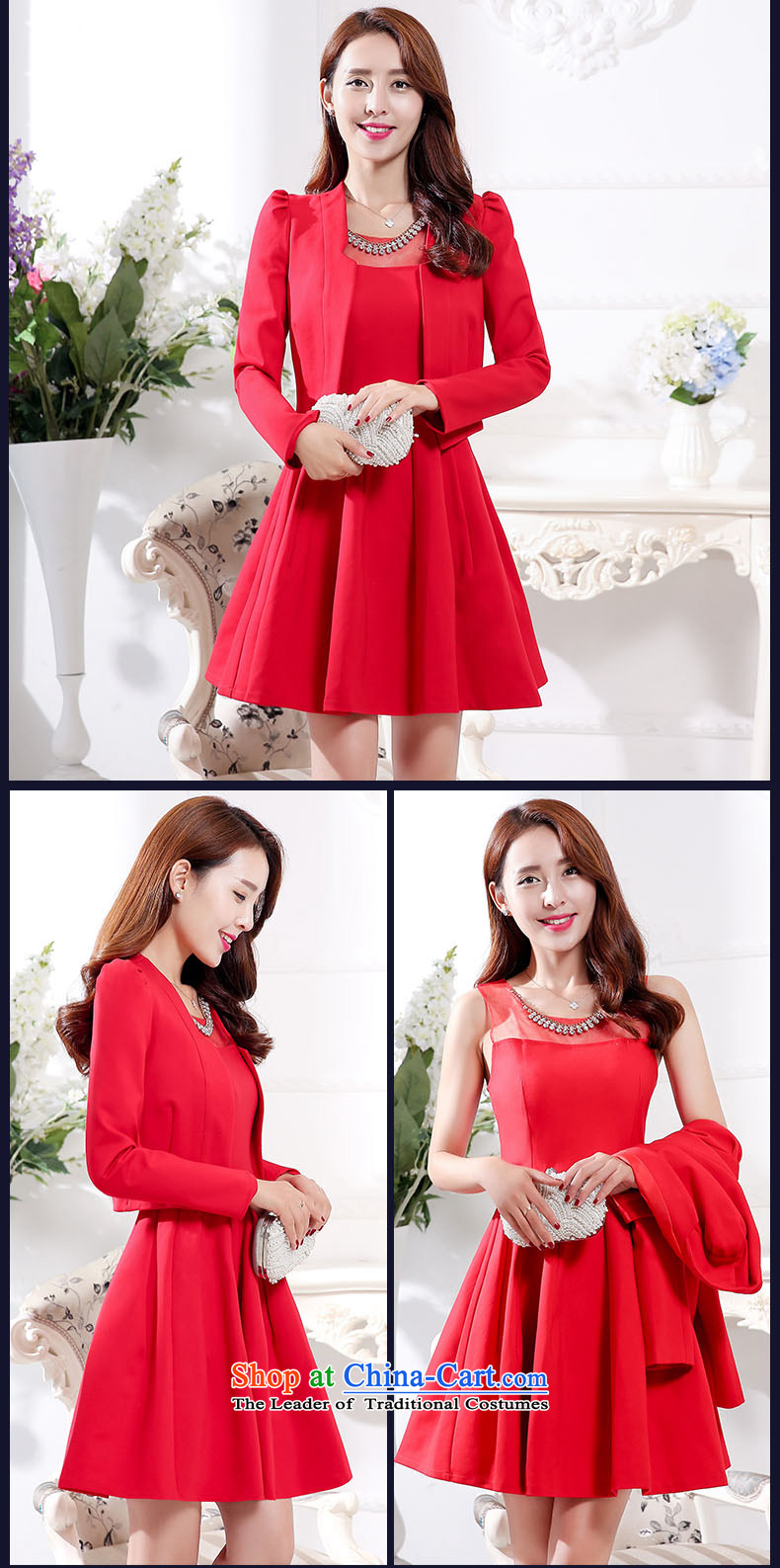 According to the bi 2015 Autumn and Winter Female large red with the lift mast marriages bows Night Gown two kits suits skirts pregnant women red XL Photo, prices, brand platters! The elections are supplied in the national character of distribution, so action, buy now enjoy more preferential! As soon as possible.