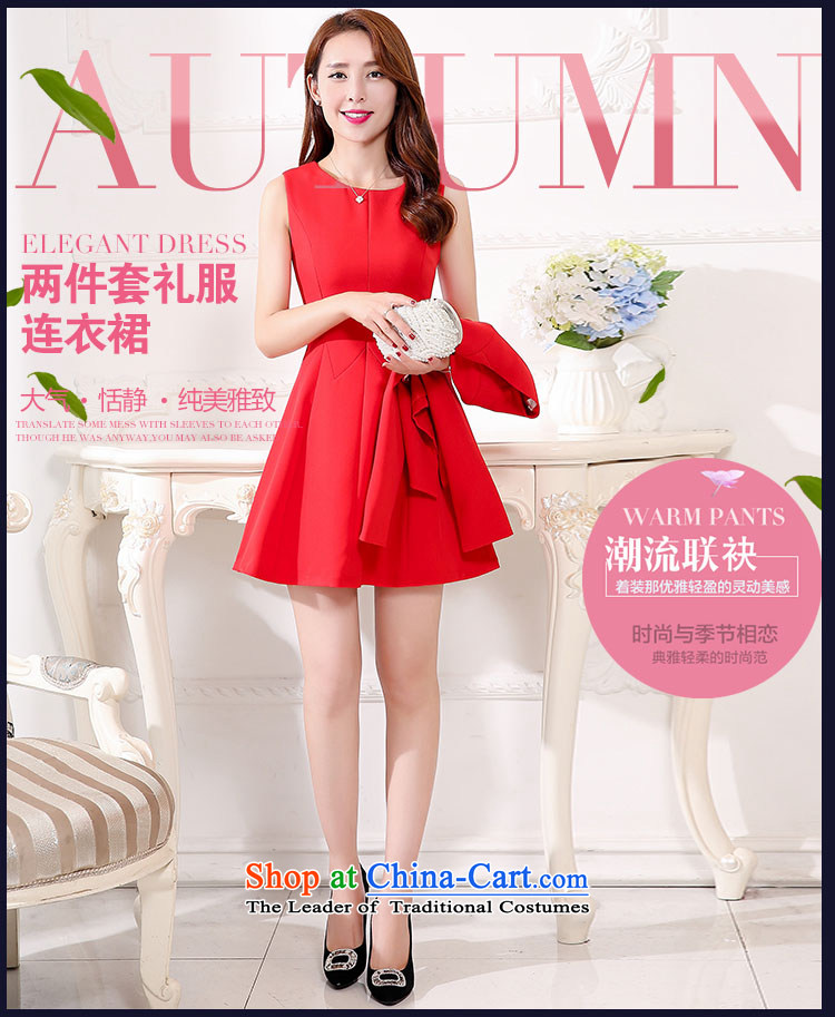 According to the bi 2015 autumn and winter new marriages bows to the betrothal back door banquet dress Red Dress Short black XXXL) Picture, prices, brand platters! The elections are supplied in the national character of distribution, so action, buy now enjoy more preferential! As soon as possible.