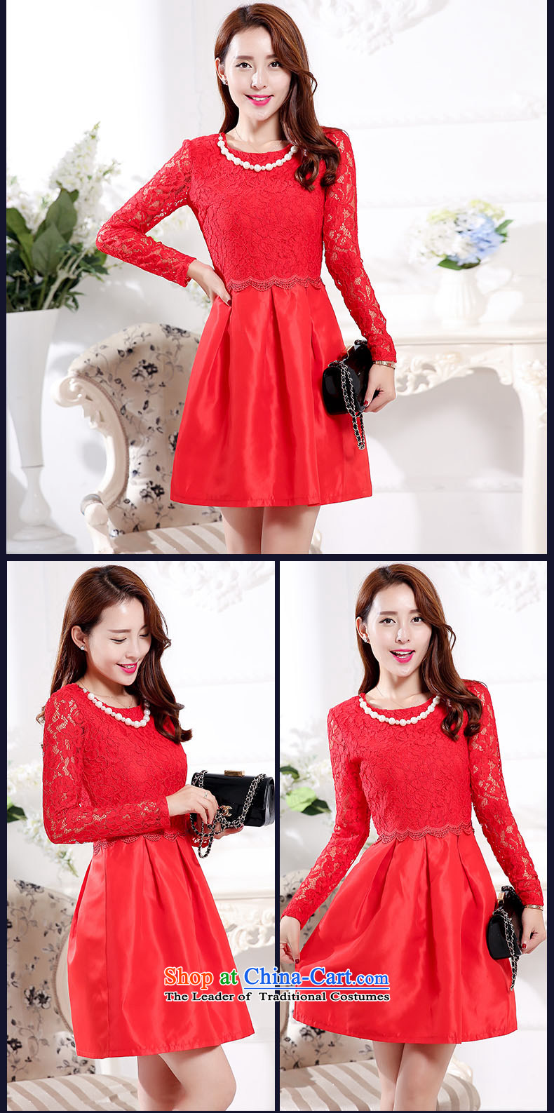 In accordance with the 2015 autumn stylish lonesome cottage dresses temperament lace hook flower engraving red elegant creases dress dresses female 1598 Red XL Photo, prices, brand platters! The elections are supplied in the national character of distribution, so action, buy now enjoy more preferential! As soon as possible.