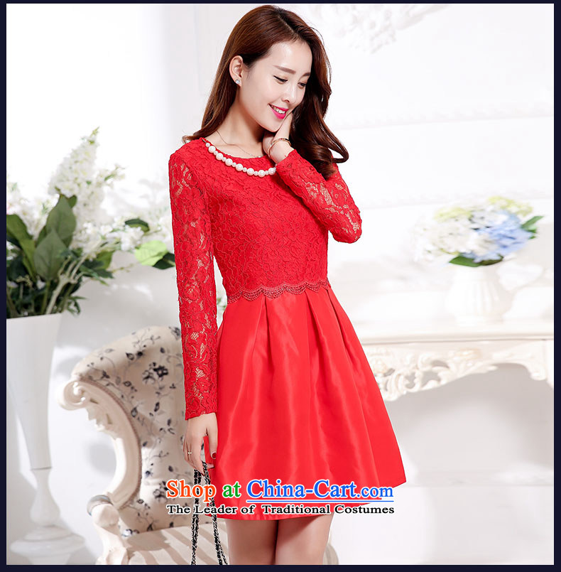 In accordance with the 2015 autumn stylish lonesome cottage dresses temperament lace hook flower engraving red elegant creases dress dresses female 1598 Red XL Photo, prices, brand platters! The elections are supplied in the national character of distribution, so action, buy now enjoy more preferential! As soon as possible.