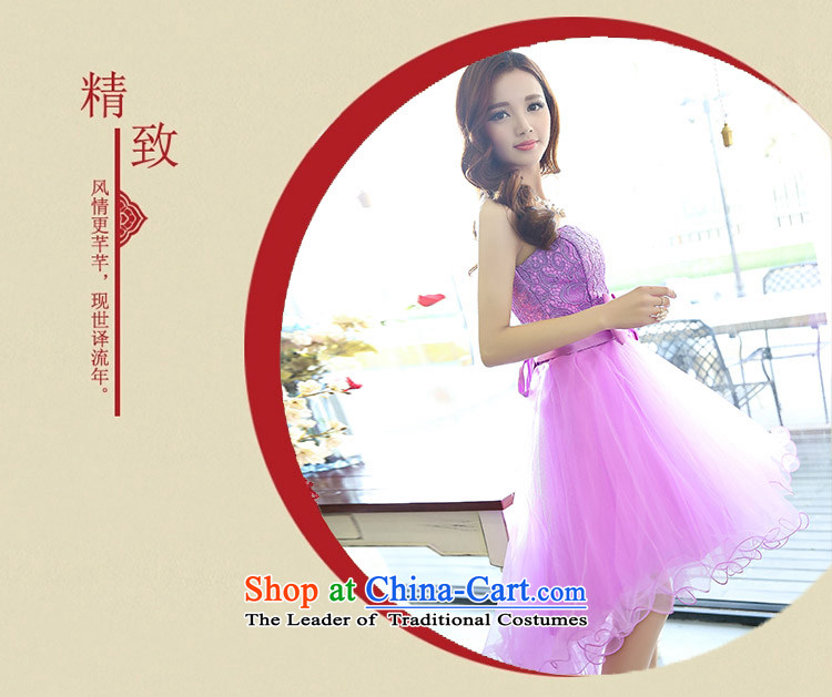 According to the red short, check bon bon skirt upscale dinner dress bride anointed chest bows services bridesmaid dress small dress 520D PURPLE S picture, prices, brand platters! The elections are supplied in the national character of distribution, so action, buy now enjoy more preferential! As soon as possible.