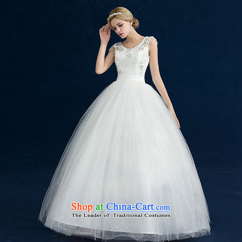 Jiang wedding dresses seal 2015 winter new Korean brides wedding dress white shoulders to align the large Sau San tie wedding dress female white S seal Jiang shopping on the Internet has been pressed.