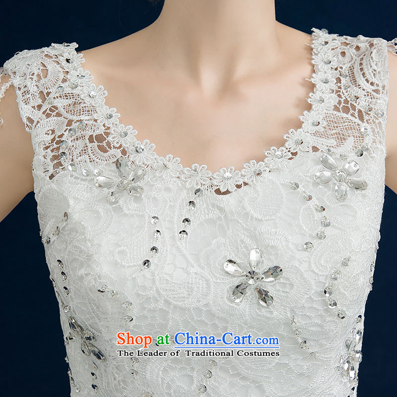 Jiang wedding dresses seal 2015 winter new Korean brides wedding dress white shoulders to align the large Sau San tie wedding dress female white S seal Jiang shopping on the Internet has been pressed.