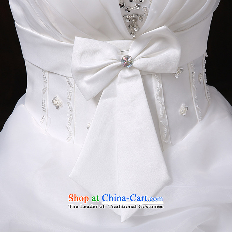 2015 new wedding dresses autumn and winter Princess Korean sexy body of binding with elegant large trailing white wedding XL, up to the sound stephanie (dayinni) , , , shopping on the Internet