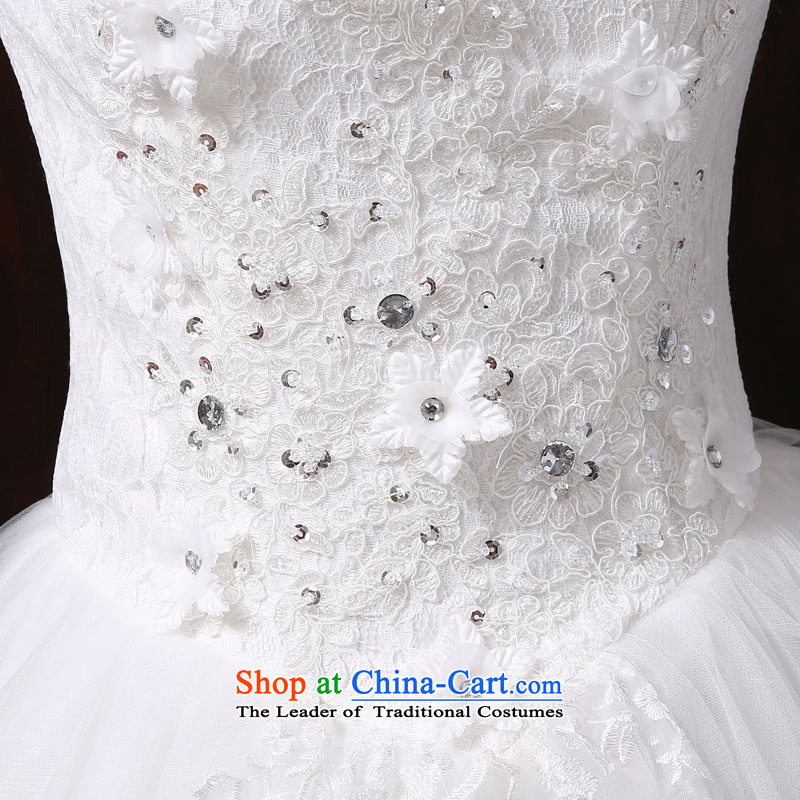 Wedding dresses new 2015 White Lace horn cuff winter, wedding Korean marriages to align the White XL, to sound (dayinni ni) , , , shopping on the Internet