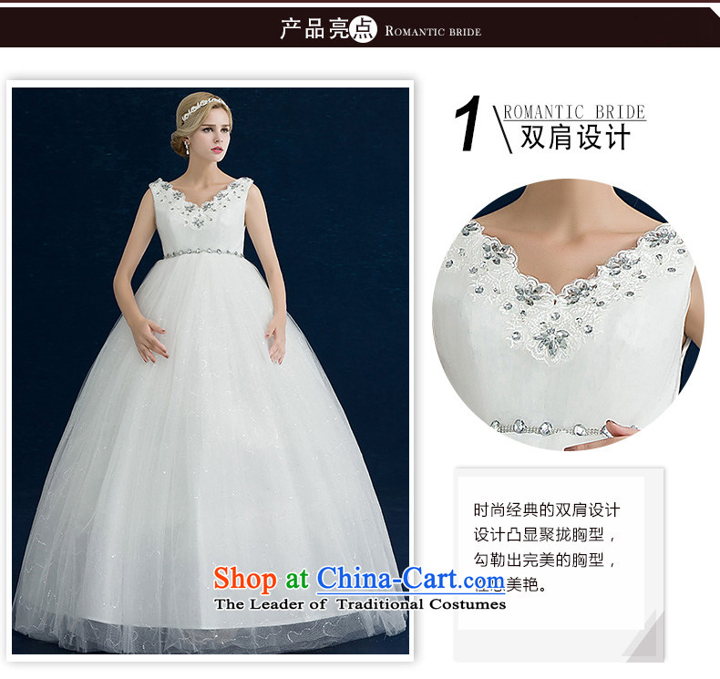 Seal Jiang pregnant women wedding dresses 2015 autumn and winter Korean shoulders to align Top Loin of large wedding video thin bride wedding dress white L picture, prices, brand platters! The elections are supplied in the national character of distribution, so action, buy now enjoy more preferential! As soon as possible.