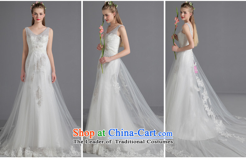 2015 Autumn new wedding dress shoulders v-neck won with minimalist Sau San wedding long tail marriages custom white S picture, prices, brand platters! The elections are supplied in the national character of distribution, so action, buy now enjoy more preferential! As soon as possible.