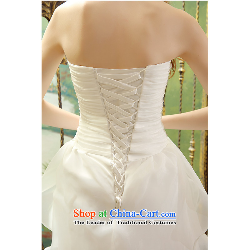 The beautiful yarn and before the chest and package after short wedding dress marriage drag Sau San tie video thin stylish and simple atmosphere will drink clothing new 2015 White S, the beautiful yarn (nameilisha) , , , shopping on the Internet