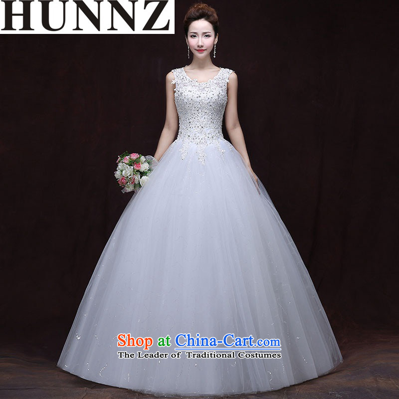 2015 Long one HUNNZ field shoulder palace replacing sleeveless shawl straps) Bride wedding white S,HUNNZ,,, shopping on the Internet
