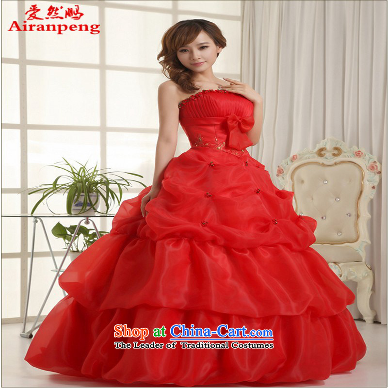 Love So peng lai Sa Fei-new wedding dress uniform tail with bows to wedding wedding photography dedicated 987M champagne color XXL package returning tail straps, love so Peng (AIRANPENG) , , , shopping on the Internet