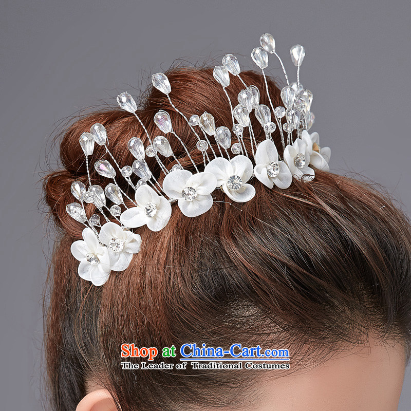 Lan-yi marriages jewelry autumn new Korean wedding dresses accessories Head Ornaments Crown necklace earrings three piece Ear Clip earrings kit fall, new friends (LANYI) , , , shopping on the Internet