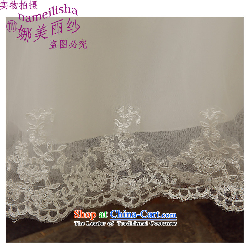 The beauty of new stylish double by 2015 your shoulders to wedding lace Sau San tie bride wedding wedding Korean floor, photography and the factory outlets to the beautiful white XXL, yarn (nameilisha) , , , shopping on the Internet