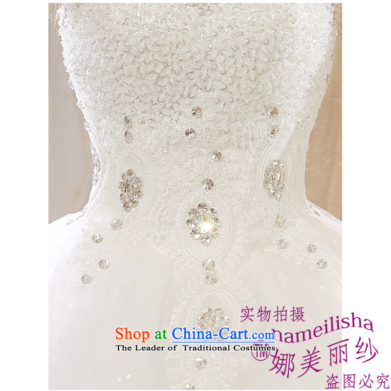 The beautiful yarn and chest to court wedding hand drill with luxury brides Sau San wedding wedding lace strap video thin and the factory outlets of the new package of beautiful white-XL, yarn (nameilisha) , , , shopping on the Internet