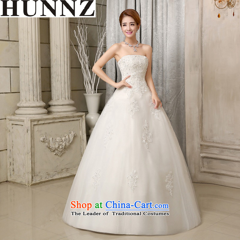 2015 Long White HUNNZ bon bon skirts and chest Korean back sleeveless minimalist bride wedding white S,HUNNZ,,, shopping on the Internet