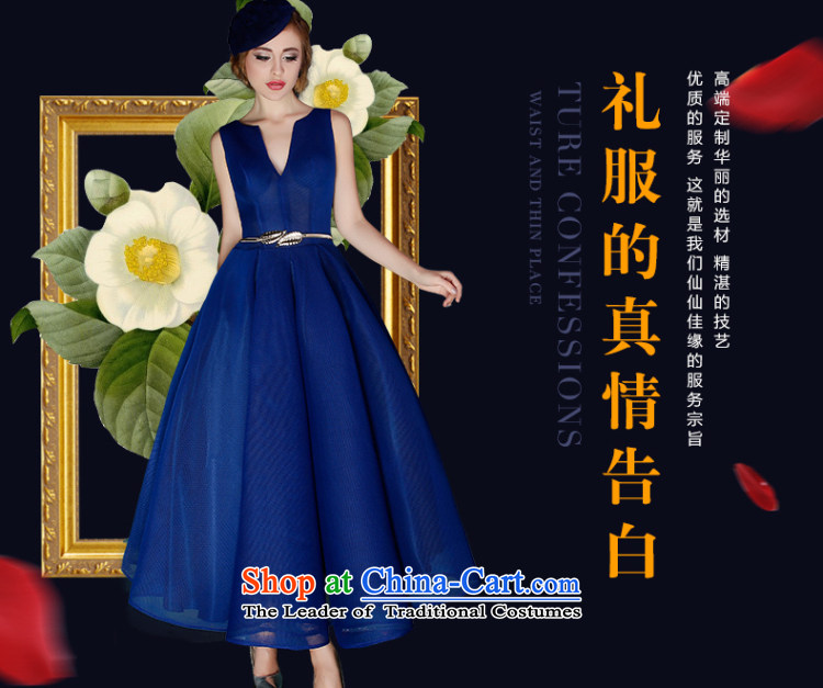 Sin Sin Kai edge banquet evening dresses 2015 Summer New Stylish retro shoulders marriages long drink service other colors contact Mong Mong L picture, prices, brand platters! The elections are supplied in the national character of distribution, so action, buy now enjoy more preferential! As soon as possible.