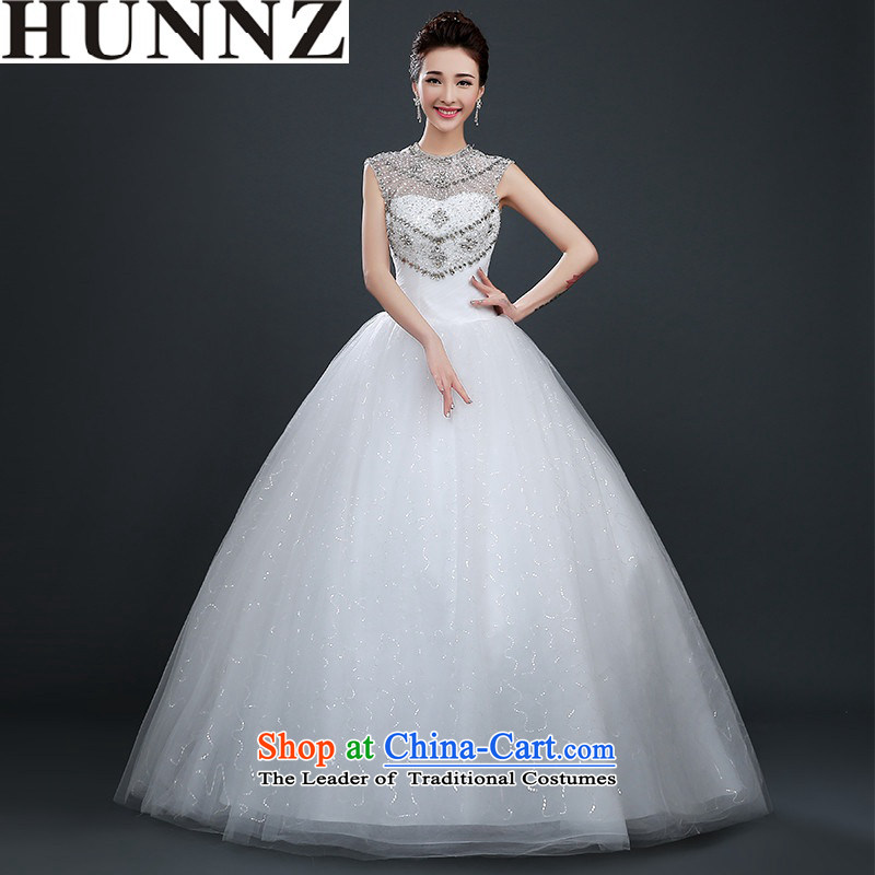 Hunnz straps 2015 stylish and simple word   Large shoulder Korean bon bon skirt bride wedding white L,HUNNZ,,, shopping on the Internet