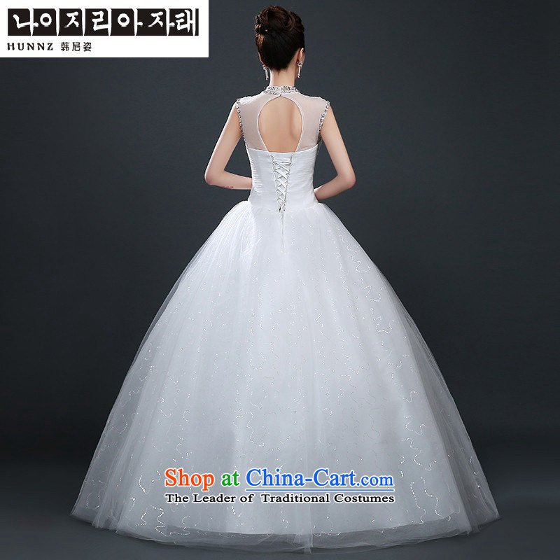 Hannizi 2015 stylish and simple Sau San Tie Korean word shoulder the yarn bon bon skirt bride wedding white XXL, won, Gigi Lai (hannizi) , , , shopping on the Internet