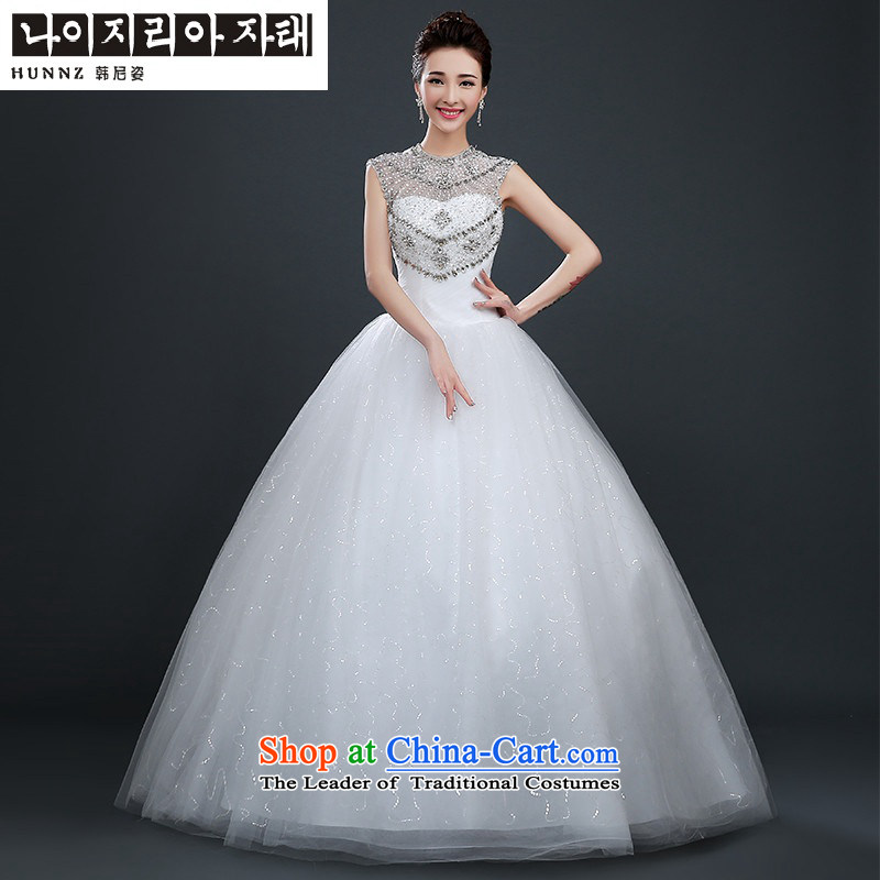 Hannizi 2015 stylish and simple Sau San Tie Korean word shoulder the yarn bon bon skirt bride wedding white XXL, won, Gigi Lai (hannizi) , , , shopping on the Internet