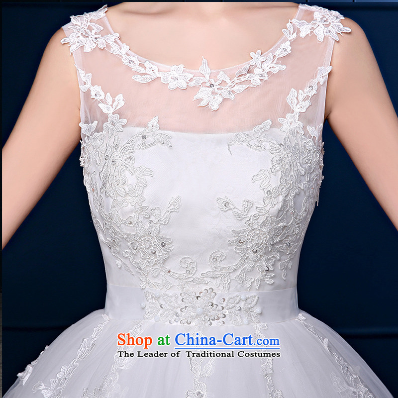 Wedding dresses 2015 Summer new Korean minimalist shoulders to align graphics thin marriages a field shoulder wedding XXXL, white is embroidered bride shopping on the Internet has been pressed.