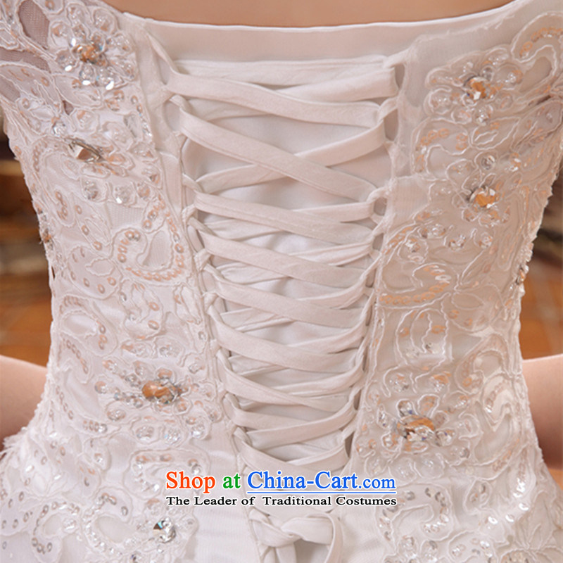 Hannizi 2015 stylish and simple large Sau San Korean word shoulder sleeveless Princess Bride parties wedding dress White M Won, Gigi Lai (hannizi) , , , shopping on the Internet
